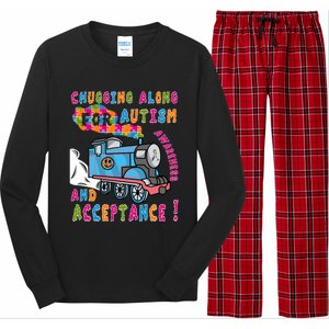 Advocate Acceptance Train Puzzle Cool Autism Awareness Gift Long Sleeve Pajama Set