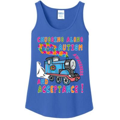 Advocate Acceptance Train Puzzle Cool Autism Awareness Gift Ladies Essential Tank