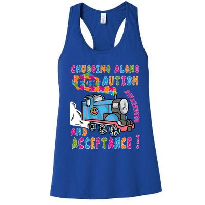 Advocate Acceptance Train Puzzle Cool Autism Awareness Gift Women's Racerback Tank