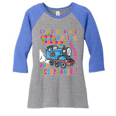 Advocate Acceptance Train Puzzle Cool Autism Awareness Gift Women's Tri-Blend 3/4-Sleeve Raglan Shirt