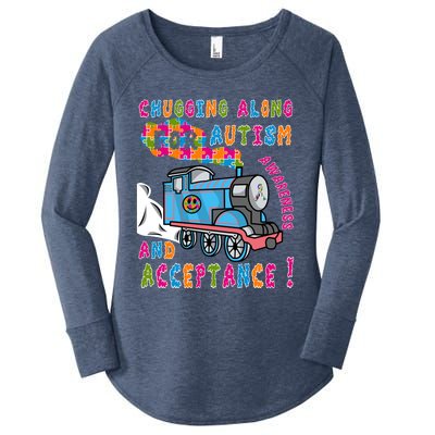 Advocate Acceptance Train Puzzle Cool Autism Awareness Gift Women's Perfect Tri Tunic Long Sleeve Shirt