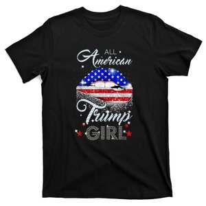 All American Trump Girl American Flag Sexy T-Shirt