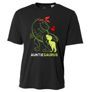 Auntiesaurus Auntie Tyrannosaurus Dinosaur Baby Cooling Performance Crew T-Shirt