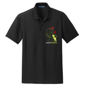 Auntiesaurus Auntie Tyrannosaurus Dinosaur Baby Dry Zone Grid Polo