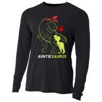 Auntiesaurus Auntie Tyrannosaurus Dinosaur Baby Cooling Performance Long Sleeve Crew