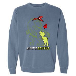 Auntiesaurus Auntie Tyrannosaurus Dinosaur Baby Garment-Dyed Sweatshirt