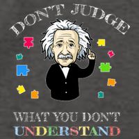 Autism Awareness Teacher Accept Don't Judge Albert Einstein Vector Backpack