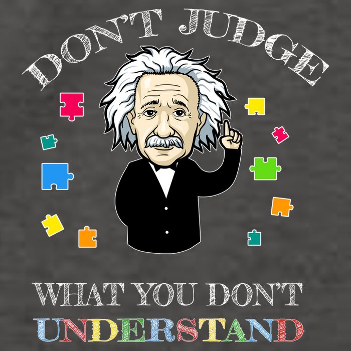 Autism Awareness Teacher Accept Don't Judge Albert Einstein Vector Backpack