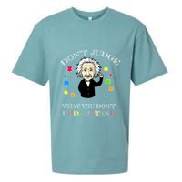 Autism Awareness Teacher Accept Don't Judge Albert Einstein Sueded Cloud Jersey T-Shirt