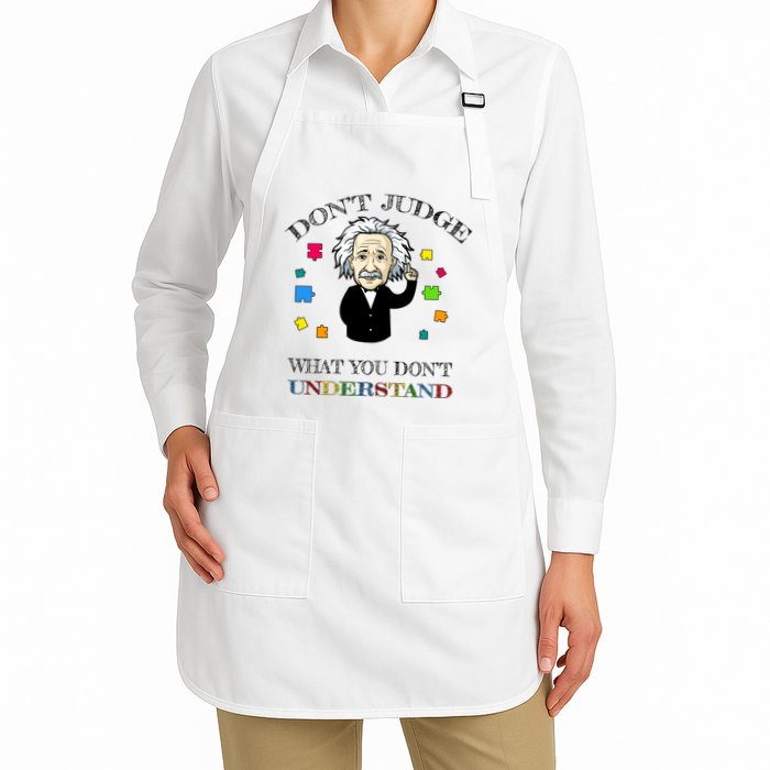 Autism Awareness Teacher Accept Don't Judge Albert Einstein Apron