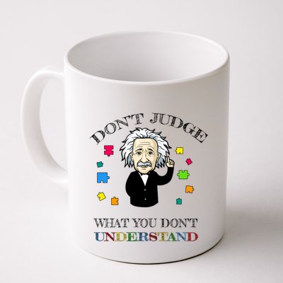 Autism Awareness Teacher Accept Don't Judge Albert Einstein Mug