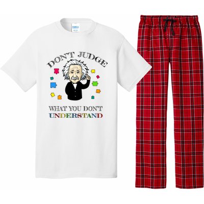 Autism Awareness Teacher Accept Don't Judge Albert Einstein Pajama Set