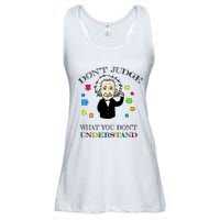 Autism Awareness Teacher Accept Don't Judge Albert Einstein Ladies Essential Flowy Tank