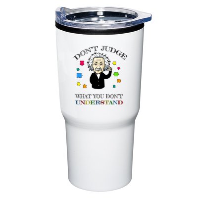 Autism Awareness Teacher Accept Don't Judge Albert Einstein Tumbler
