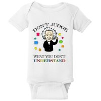 Autism Awareness Teacher Accept Don't Judge Albert Einstein Baby Bodysuit