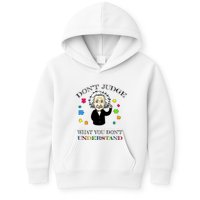 Autism Awareness Teacher Accept Don't Judge Albert Einstein Kids Hoodie