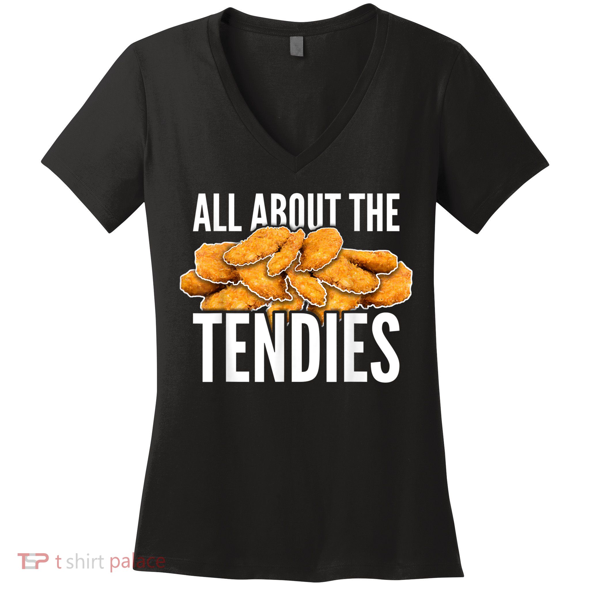 All About The Tendies Chicken Tenders WallStreetBets Women's V-Neck T-Shirt