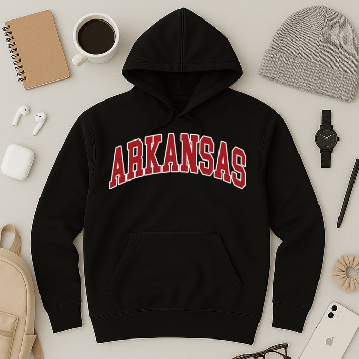 Arkansas Ar Throwback Design Print Classic Hoodie