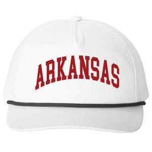 Arkansas Ar Throwback Design Print Classic Snapback Five-Panel Rope Hat