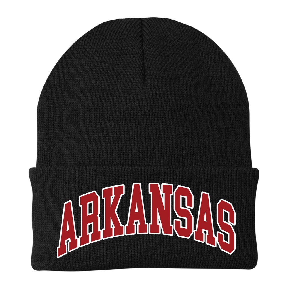 Arkansas Ar Throwback Design Print Classic Beanie