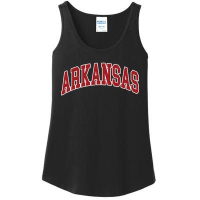 Arkansas Ar Throwback Design Print Classic Ladies Essential Tank