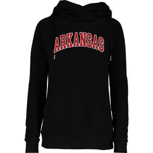 Arkansas Ar Throwback Design Print Classic Womens Funnel Neck Pullover Hood