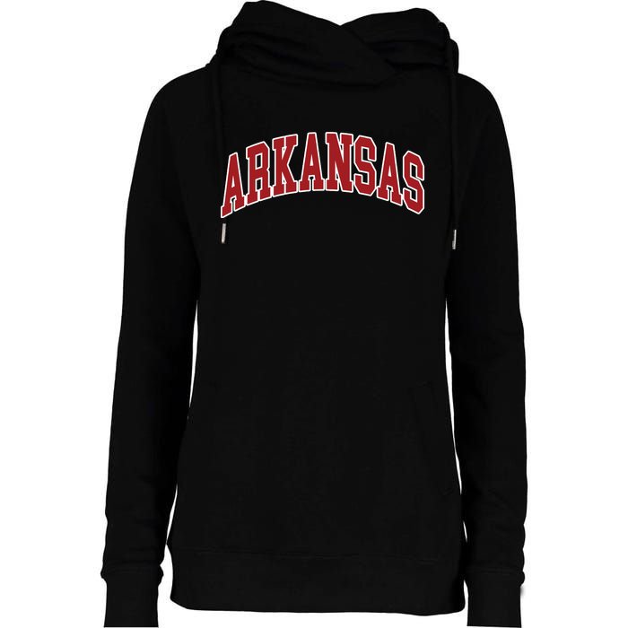 Arkansas Ar Throwback Design Print Classic Womens Funnel Neck Pullover Hood