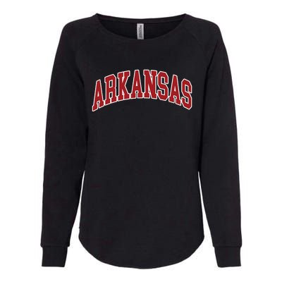 Arkansas Ar Throwback Design Print Classic Womens California Wash Sweatshirt