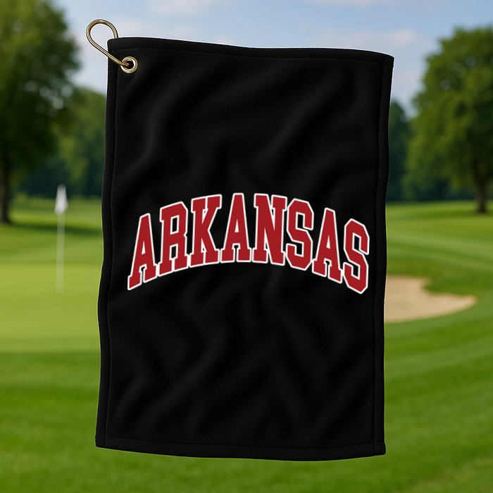 Arkansas Ar Throwback Design Print Classic Golf Towel