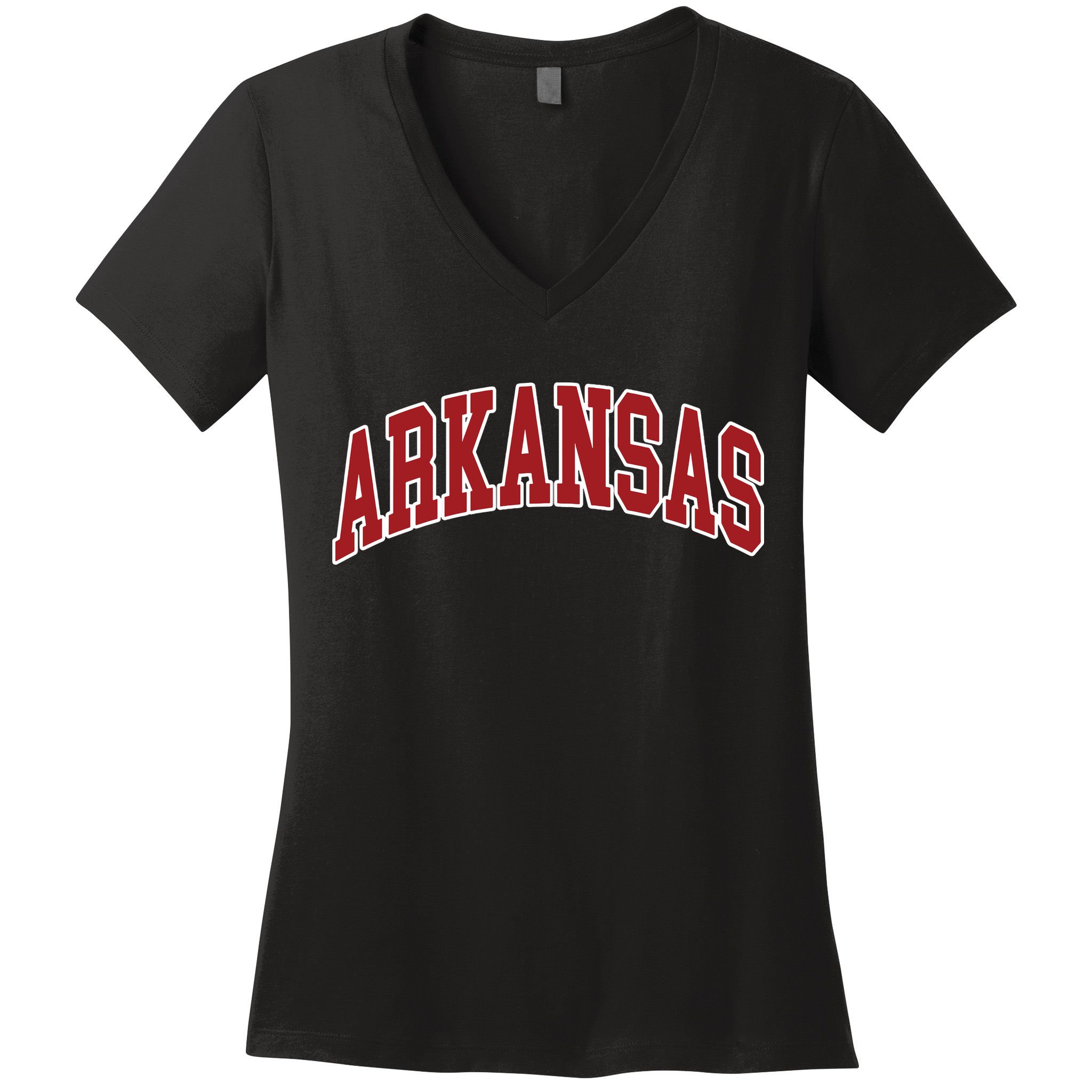 Arkansas Ar Throwback Design Print Classic Women's V-Neck T-Shirt