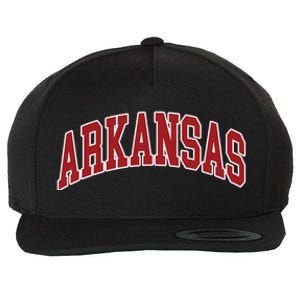 Arkansas Ar Throwback Design Print Classic Wool Snapback Cap