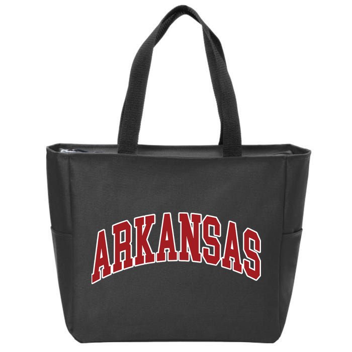 Arkansas Ar Throwback Design Print Classic Zip Tote Bag