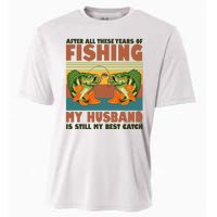 After All These Years Of Fishing My Husband Is Still My Best Catch Couple Cooling Performance Crew T-Shirt