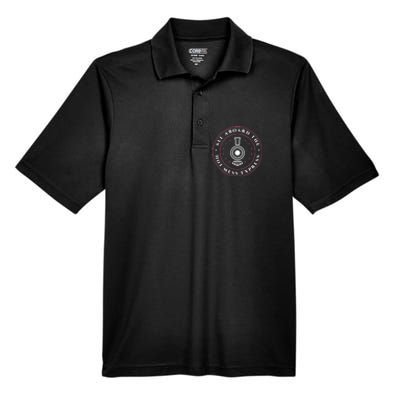 All Aboard The Hot Mess Express Funny Mom Funny Gift Men's Origin Performance Pique Polo