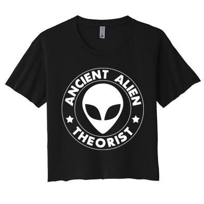 Ancient Alien Theorist Women's Crop Top Tee