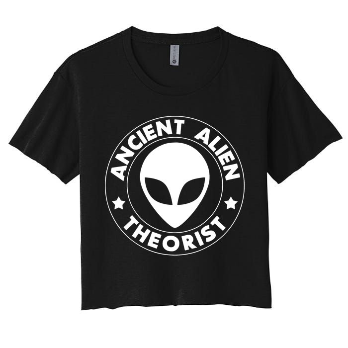 Ancient Alien Theorist Women's Crop Top Tee