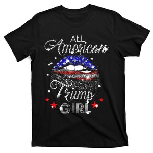 All American Trump Girl Mouth Diamond T-Shirt