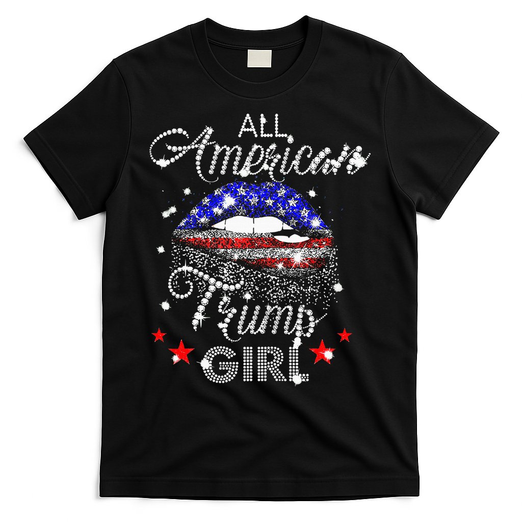 All American Trump Girl Mouth Diamond T-Shirt