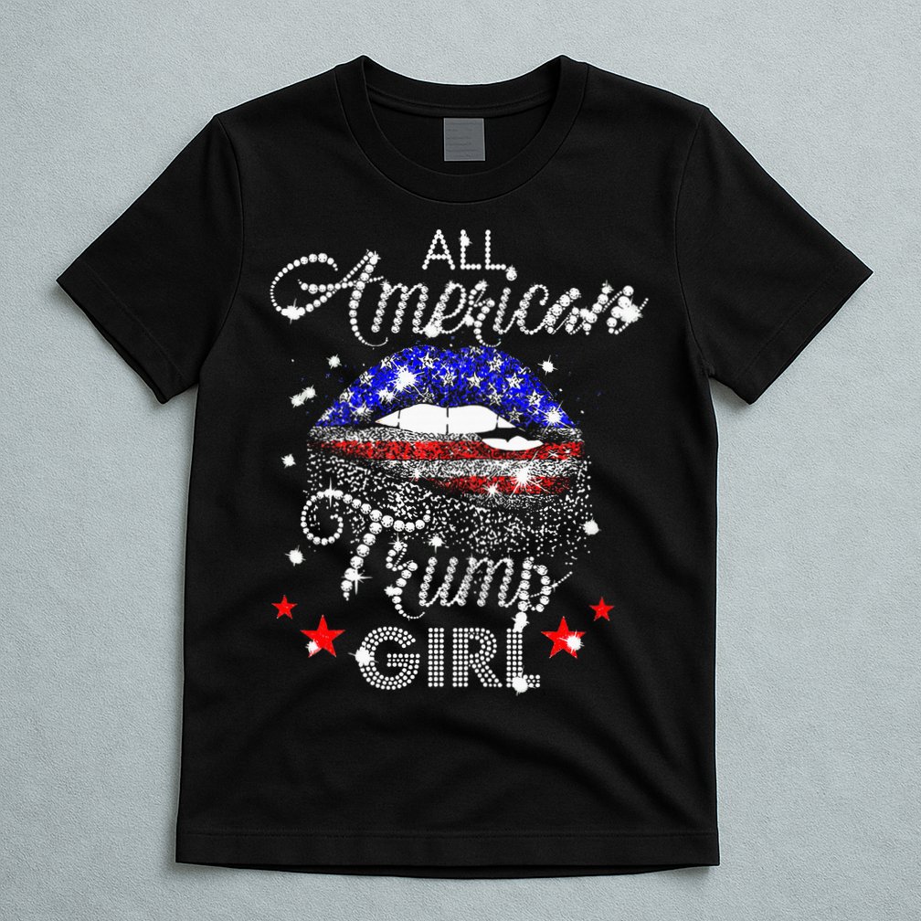 All American Trump Girl Mouth Diamond T-Shirt