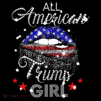 All American Trump Girl Mouth Diamond T-Shirt
