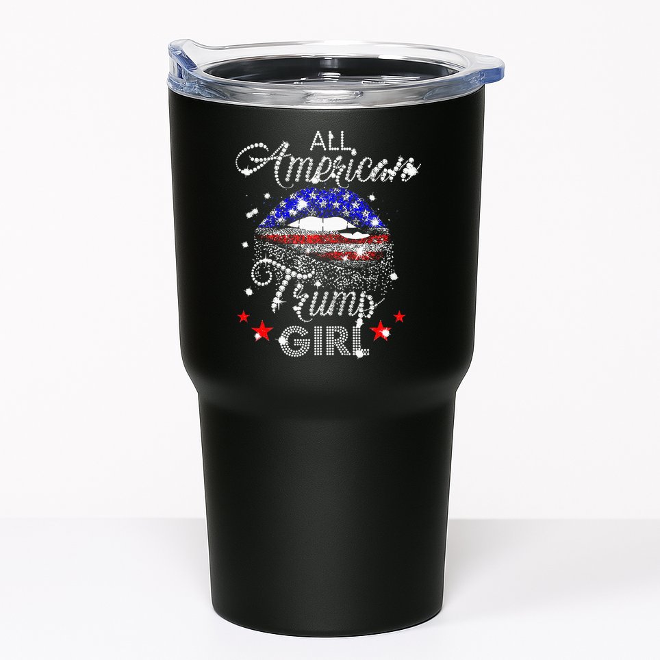 All American Trump Girl Mouth Diamond Tumbler