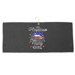 All American Trump Girl Mouth Diamond Large Microfiber Waffle Golf Towel