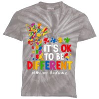 Autism Awareness Teacher Cute Giraffe Its Ok To Be Different Kids Tie-Dye T-Shirt