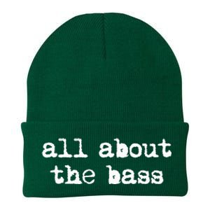 All About The Bass Bass Guitarist Bass Guitar Player Knit Cap Winter Beanie