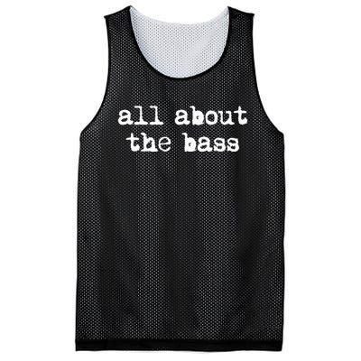 All About The Bass Bass Guitarist Bass Guitar Player Mesh Reversible Basketball Jersey Tank