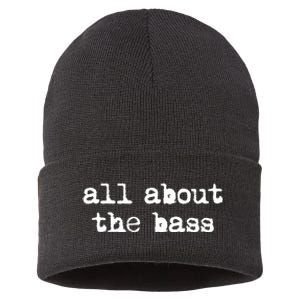 All About The Bass Bass Guitarist Bass Guitar Player Sustainable Knit Beanie