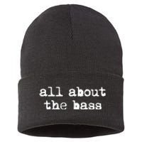 All About The Bass Bass Guitarist Bass Guitar Player Sustainable Knit Beanie