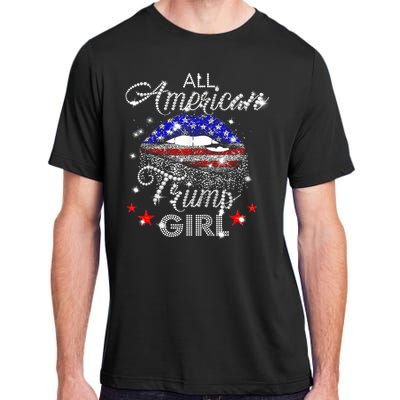 All American Trump Girl Mouth Diamond Adult ChromaSoft Performance T-Shirt