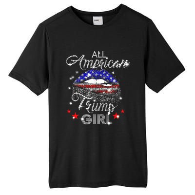 All American Trump Girl Mouth Diamond Tall Fusion ChromaSoft Performance T-Shirt