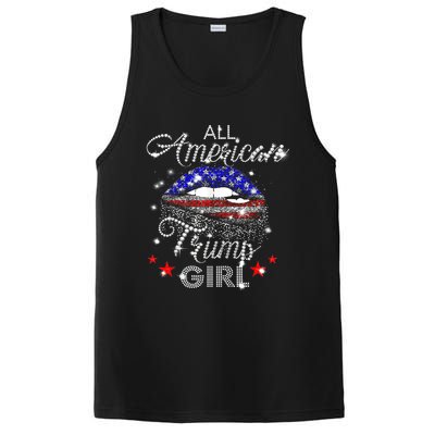 All American Trump Girl Mouth Diamond PosiCharge Competitor Tank